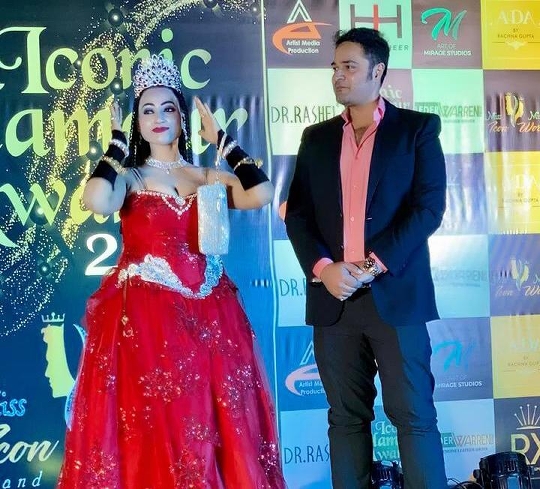 ACTRESS VANDANA GAUTAM WINNER OF  THE CROWN OF ICONIC GLAMOUR MISS WORLD 2021