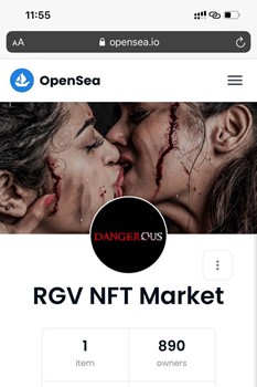 The complete sell out of Ram Gopal Varma’s DANGEROUS  A Feature Film on the BLOCKCHAIN as an NFT is the 1st ever in the WORLD