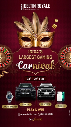 DELTIN ROYALE IS ALL SET TO HOST INDIA’S LARGEST GAMING CARNIVAL IN GOA