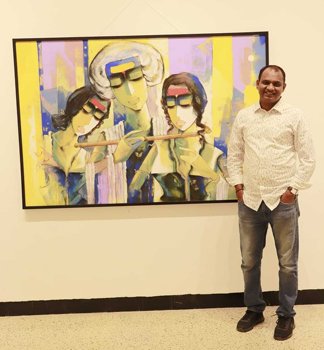 COLORFUL DEVOTION An Exhibition Of Paintings By Well-Known Artist Sharad Kale In Jehangir